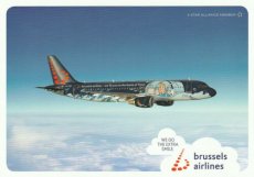Airline issue postcard - Brussels Airlines A320 Airline issue postcard - Brussels Airlines Airbus A320-200 "Rackham"