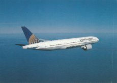 Airline issue postcard - Continental Airlines B777 Airline issue postcard - Continental Airlines Boeing 777
