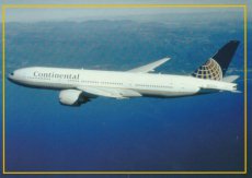 Airline issue postcard - Continental Airlines Boei Airline issue postcard - Continental Airlines Boeing 777