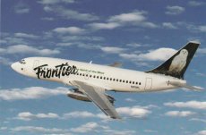 Airline issue postcard - Frontier Airlines Boeing 737-200 N270FL "Snowy owl"