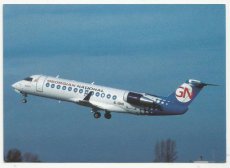 Airline issue postcard - Georgian National Airlines Canadair CRJ 200
