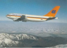 Airline issue postcard - Hapag Lloyd Airbus A310-300