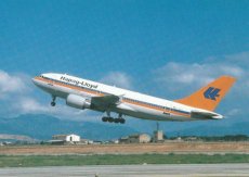 Airline issue postcard - Hapag Lloyd Airbus A310