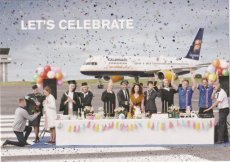 Airline issue postcard - Icelandair Boeing 757 - Let's Celebrate