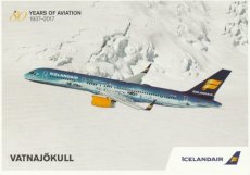 Airline issue postcard - Icelandair Boeing 757 "Vatnajokull"