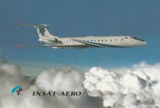 Airline issue postcard - Insat-Aero Tupolev 134