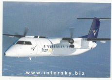 Airline issue postcard - Intersky Dash 8-300