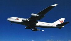 Airline issue postcard - JAL Japan Airlines B747 Airline issue postcard - JAL Japan Airlines Boeing 747-400