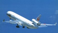 Airline issue postcard - JAL Japan Airlines MD-11