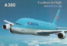 Airline issue postcard - Korean Air Airbus A380 Airline issue postcard - Korean Air Airbus A380