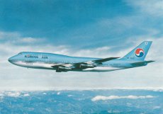 Airline issue postcard - Korean Air Boeing 747-300