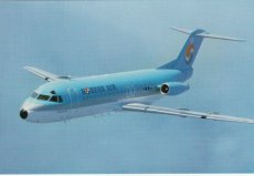 Airline issue postcard - Korean Air Fokker F-28