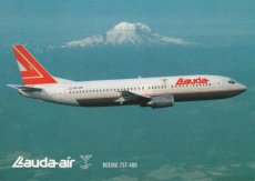 Airline issue postcard - Lauda Air Boeing 737-400