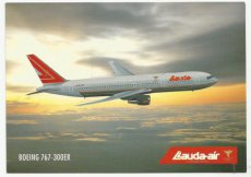Airline issue postcard - Lauda Air Boeing 767-300ER