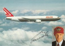 Airline issue postcard - Lauda Air Boeing 767 Niki Lauda