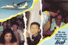 Airline issue postcard - LIAT - The Caribbean Airline Dash 8