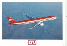 Airline issue postcard - LTU Airbus A330-300