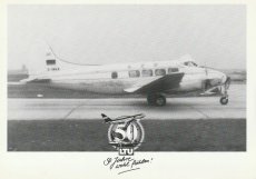 Airline issue postcard - LTU De Havilland D.H. 104 'Dove' 1