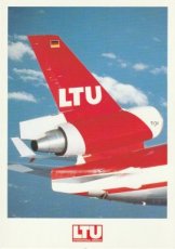 Airline issue postcard - LTU MD-11 tail Airline issue postcard - LTU MD-11 tail