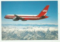 Airline issue postcard - LTU Sud International Airways Boeing 757