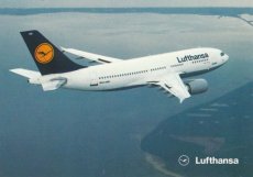 Airline issue postcard - Lufthansa Airbus A310-3 Airline issue postcard - Lufthansa Airbus A310-300
