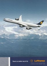 Airline issue postcard - Lufthansa Airbus A340-600 Airline issue postcard - Lufthansa Airbus A340-600