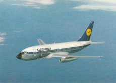Airline issue postcard - Lufthansa Boeing 737-200