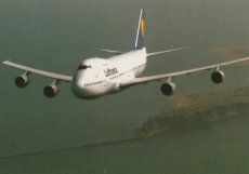 Airline issue postcard - Lufthansa Boeing 747-20 Airline issue postcard - Lufthansa Boeing 747-200