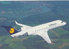 Airline issue postcard - Lufthansa Canadair CRJ