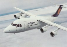 Airline issue postcard - Lufthansa CityLine Avro RJ-85