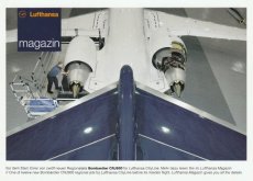 Airline issue postcard - Lufthansa CityLine CRJ 90 Airline issue postcard - Lufthansa CityLine CRJ 900