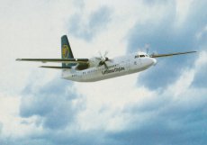 Airline issue postcard - Lufthansa CityLine Fokker 50