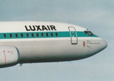 Airline issue postcard - Luxair Boeing 737-400 - Airline issue postcard - Luxair Boeing 737-400
