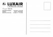 Airline issue postcard - Luxair Embraer ERJ 145 Airline issue postcard - Luxair Embraer ERJ 145