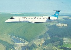 Airline issue postcard - Luxair Embraer ERJ 145 Airline issue postcard - Luxair Embraer ERJ 145