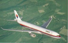 Airline issue postcard - Malaysia Airlines Airbus A330