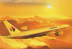 Airline issue postcard - Malaysia Airlines B777-20 Airline issue postcard - Malaysia Airlines Boeing 777-200