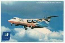 Airline issue postcard - Malev Hungarian Airlines / TNT BAe 146-200QT