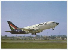 Airline issue postcard - Malev Boeing 737-200