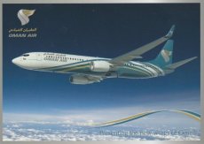 Airline issue postcard - Oman Air Boeing 737-800 Airline issue postcard - Oman Air Boeing 737-800
