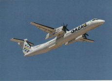 Airline issue postcard - Qazaq Air Kazakhstan Dash 8 Q400