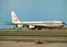 Airline issue postcard - RAM Royal Air Maroc Boeing 707