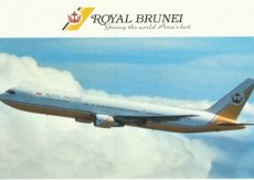Airline issue postcard - Royal Brunei Airlines Boeing 767