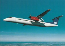 Airline issue postcard - SAS Scandinavian Airlines Commuter Dash 8 Q400