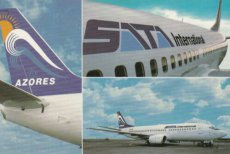 Airline issue postcard - SATA Azores International Boeing 737-300