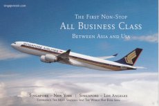 Airline issue postcard - Singapore Airlines Airbus A340