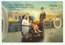 Airline issue postcard - Singapore Airlines - Premium Economy Class