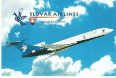 Airline issue postcard - Slovak Airlines "National Air Carrier" Tupolev 154