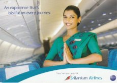 Airline issue postcard - Srilankan Airlines - Crew Stewardess