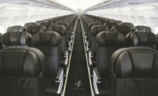 Airline issue postcard - Starflyer Japan Airbus A320 cabin
